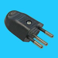 Netzstecker Typ 12, schwarz, schraub