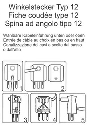 Winkelstecker Typ 12, weiss, abgewinkelt