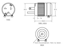 USA Stecker NEMA 6-20P Schraubanschluss