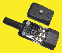 Gerätestecker  IEC 320 C14 schwarz, schraub