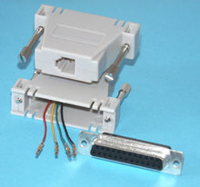 D25F/Modularstecker 6P4C Adapter