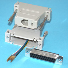 D25F/Modularstecker 6P6C Adapter