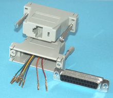 D25F/Modularstecker RJ45 8P8C Adapter