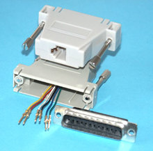 D25M/Modularstecker 6P6C Adapter