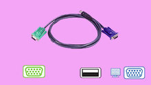 KVM-Kabel 1,8m USB+VGA-Bildschirm