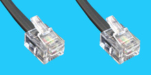 6P4C 3m Telefonkabel schwarz