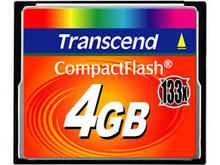 4GB CF CARD (133X, TYPE I ), Transcend