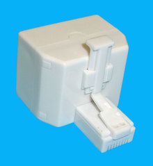 T-Adapter 8P8C 1M/2F weiss