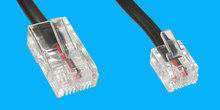 RJ45/RJ11 1m Telefonkabel schwarz