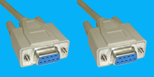 9F/9F 1,8m RS232 Nullmodemkabel, grau