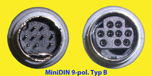 MiniDIN 9-pol. Typ B Verlängerungskabel 1,8m, grau