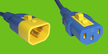 6x APC kompatibles Kabel IEC C13/C14 1,8m bl/yl