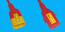 6x APC kompatibles Kabel IEC C13/C14 1,8m rd/yl