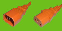 Wie APC 9870, C13/C14, 0,5m orange