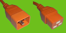 Wie APC 9877, C19/C20, 0,5m orange