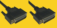 LSZH D-Sub Kabel D25M/M 1:1 schwarz 10m