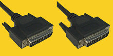 LSZH D-Sub Kabel D25M/M 1:1 schwarz 2m