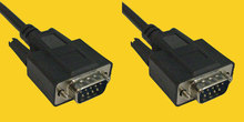 LSZH D-Sub Kabel D9M/M schwarz 1m, 1:1