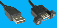 A/A USB-Anschlusskabel mit Flansch 0,35m
