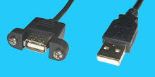 A/A USB-Anschlusskabel mit Flansch 1m