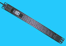 19" Rack PDU, 10x T13 schwarz, Kabel 3m mit C14 St