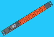 19" Rack PDU, 10x T13 orange, Kabel 3m mit C14 St