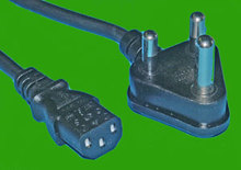 Netzkabel Süd-Afrika BS546 Typ M/C13 2m schwarz 1mm²