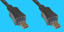 Mini USB B/B 2,0m USB-Kabel schwarz