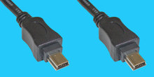 Mini USB B/B 2,0m USB-Kabel schwarz