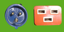 Netzkabel CEE16/C19, 16A/230V 2m orange