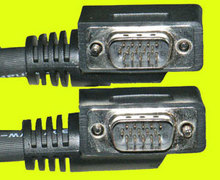 15M/15M 2m HQ-VGA-Kabel abgewinkelt Coax/Ferrit
