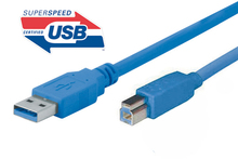 A/B 2,0m USB 3.0 Anschlusskabel blau