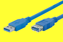 A/A 0,5m USB 3.0 Verlängerungskabel blau