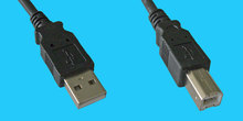 A/B 0,3m USB 2.0 Anschlusskabel schwarz