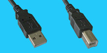 A/B 1,0m USB 2.0 Anschlusskabel schwarz