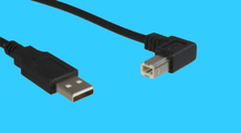 A/B 1,0m USB 2.0 Anschlusskabel schwarz, B 90º