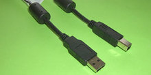 A/B 1,8m USB 2.0 Kabel schwarz m. Ferrit