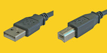 A/B 1,8m USB 2.0 Anschlusskabel dunkelgrau
