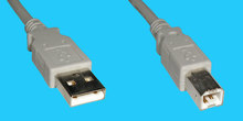 A/B 0,5m USB 2.0 Anschlusskabel grau UL Style