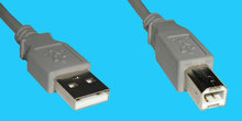 A/B 1,8m USB 2.0 Anschlusskabel grau