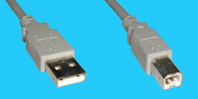 A/B 2,0m USB 2.0 Anschlusskabel grau