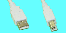A/B 1,0m USB 2.0 Anschlusskabel weiss