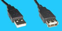 A/A 3,0m USB 2.0 Verlängerung Kabel schwarz