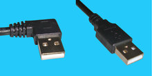 A/A 90º abgewinkelt 0,5m USB 2.0 Anschlusskabel schwarz