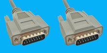 D15M/M Anschlusskabel, 2m, 1:1, grau