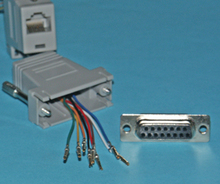 D15F/Modularstecker RJ45 8P8C Adapter