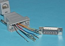 D15M/Modularstecker RJ45 8P8C Adapter