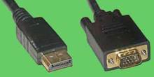 DisplayPort/VGA Kabel MM 1,8m schwarz