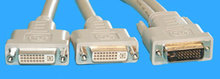 DVI Digital Y-Kabel M/FF, beige