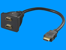 HDMI Y-Adapter Stecker/2x Buchse
